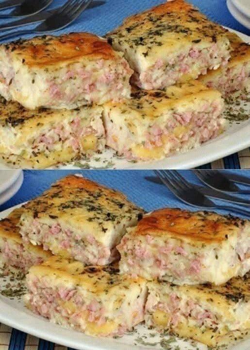 Easy and Quick Cheese and Ham Pie (Ready in Minutes)
